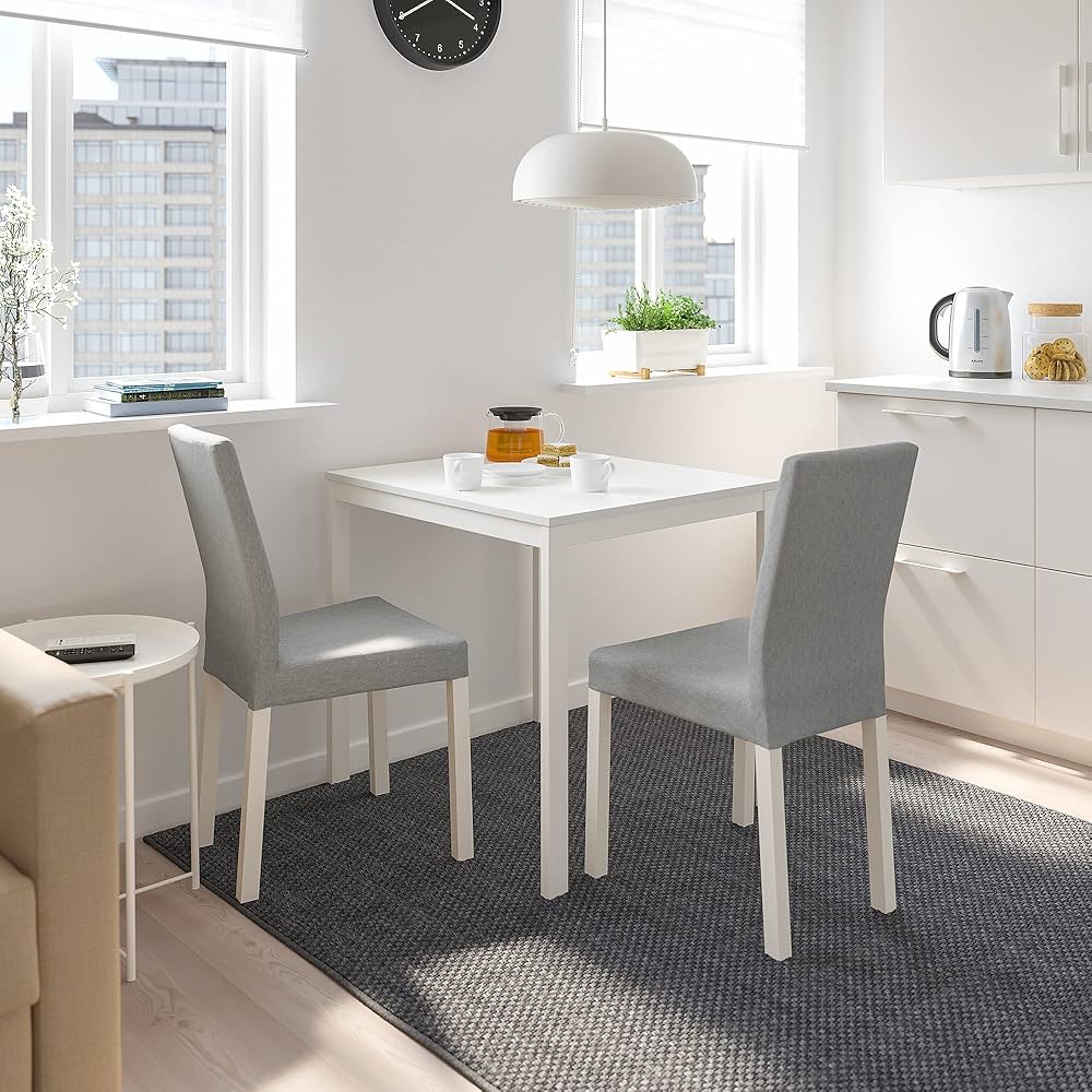 新宿区　IKEA VANGSTA 伸長式 120/180x75cm IKEA VANGSTA extendable Table, 80/120x70 cm, White : Amazon